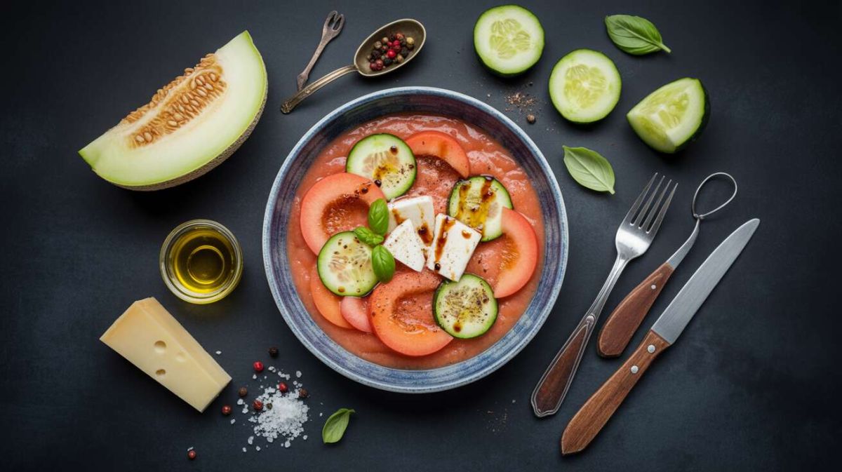 Recette rafraîchissante de gaspacho melon-concombre