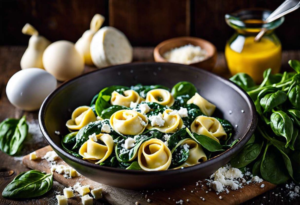 Recette de tortellini maison aux épinards et fromage frais