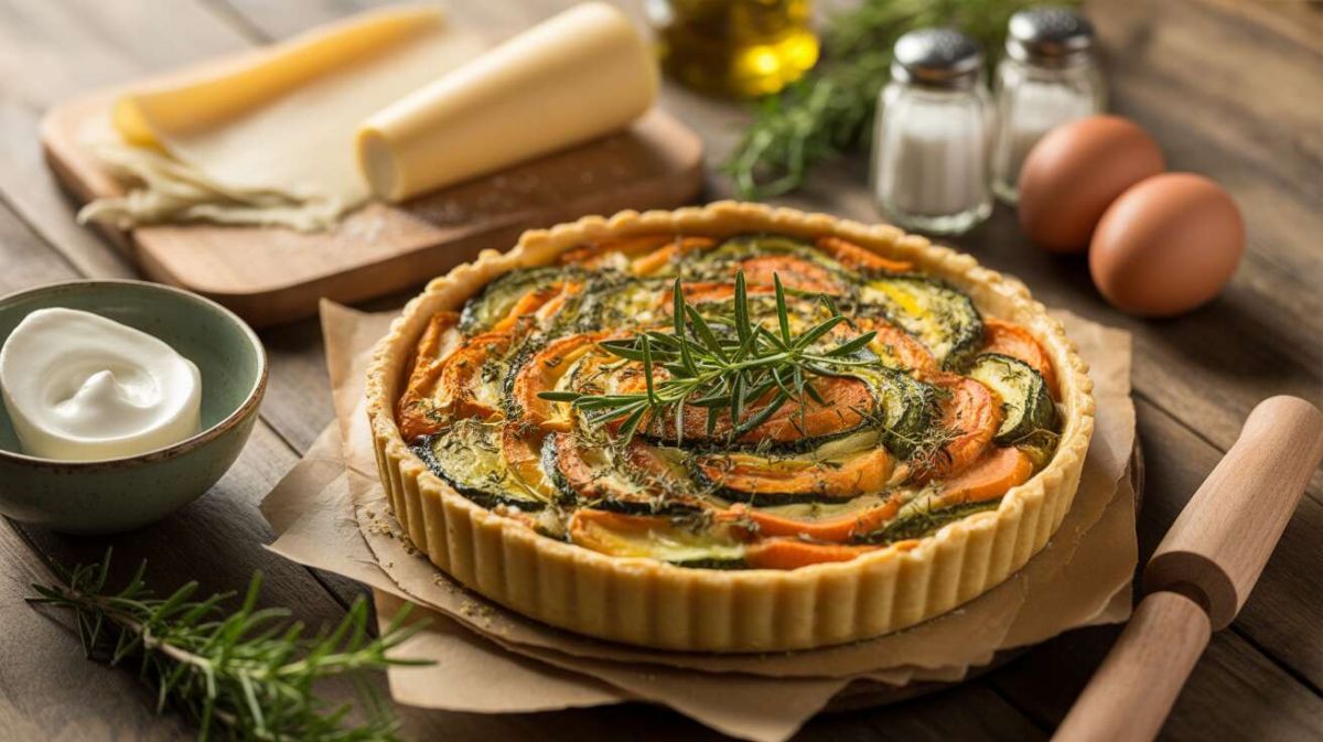 Tarte aux légumes et fromage frais : un délice coloré à partager