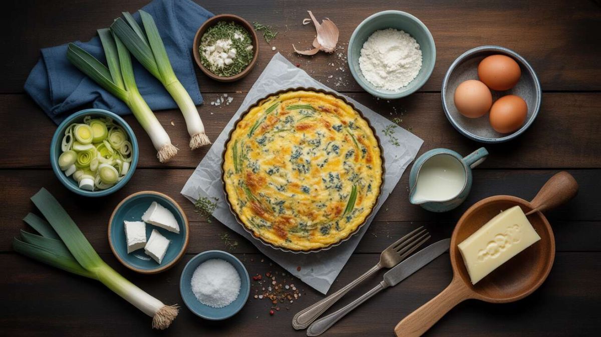 La quiche sans pâte : un délice aux poireaux et fromage bleu