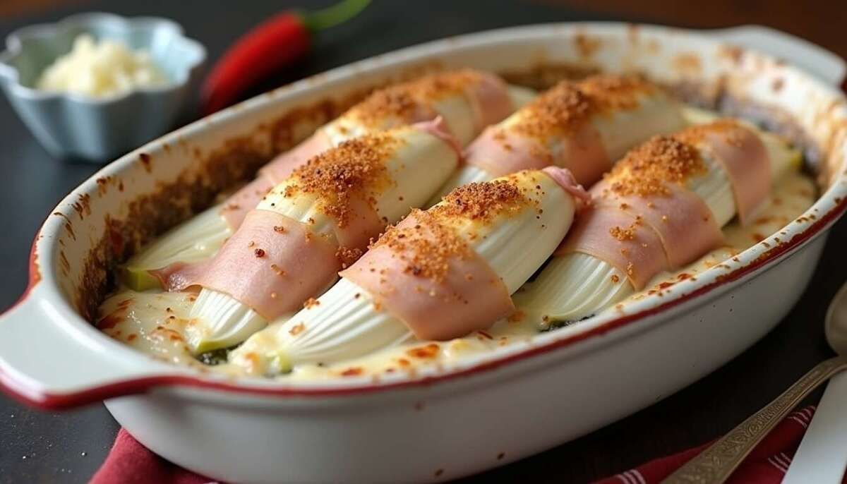 Dégustez les endives au jambon à la béchamel : un régal réconfortant