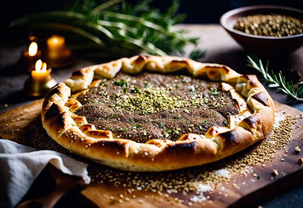 La galette libanaise au za’atar : recette authentique de Man’ouché