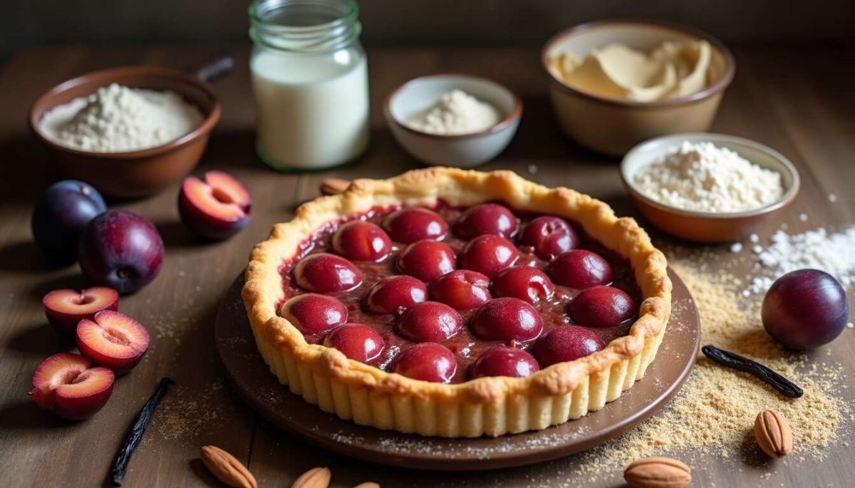 Tarte aux prunes à l’ancienne : recette saine sans sucre ni beurre
