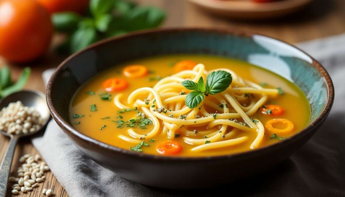 le réconfort d'une soupe aux vermicelles en un rien de temps