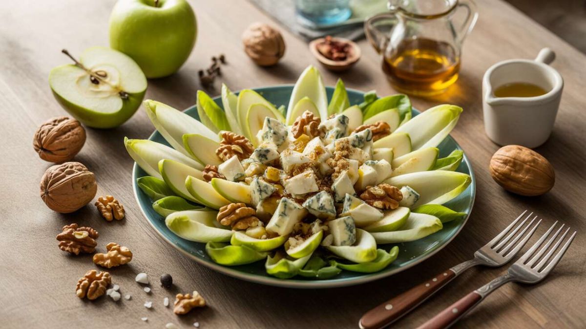Une salade d'endives croquante au bleu pour surprendre vos convives
