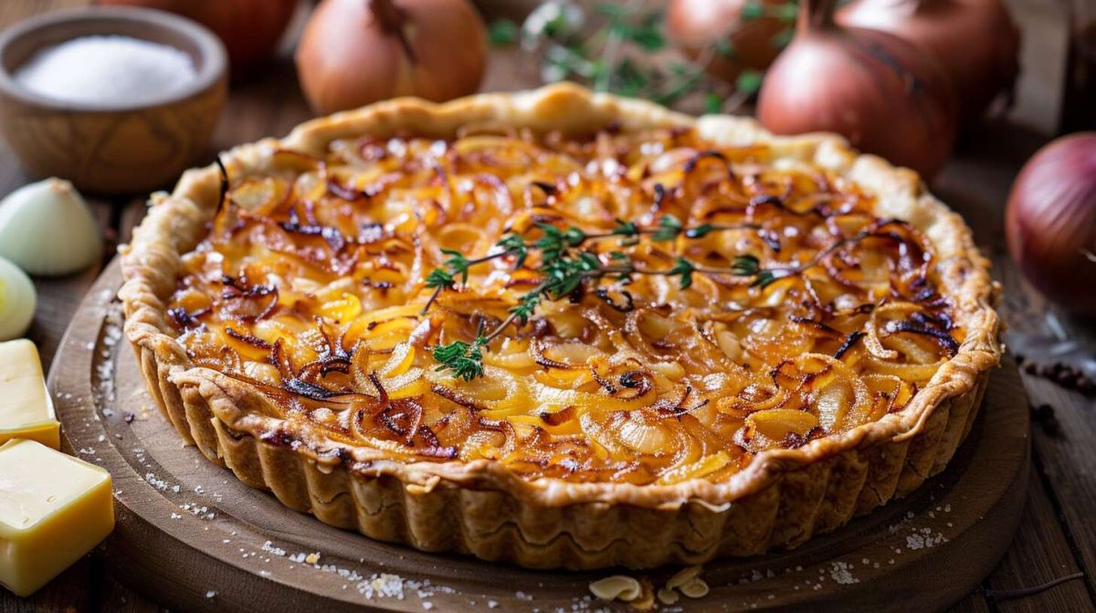 La recette incontournable de la tarte aux oignons caramélisés