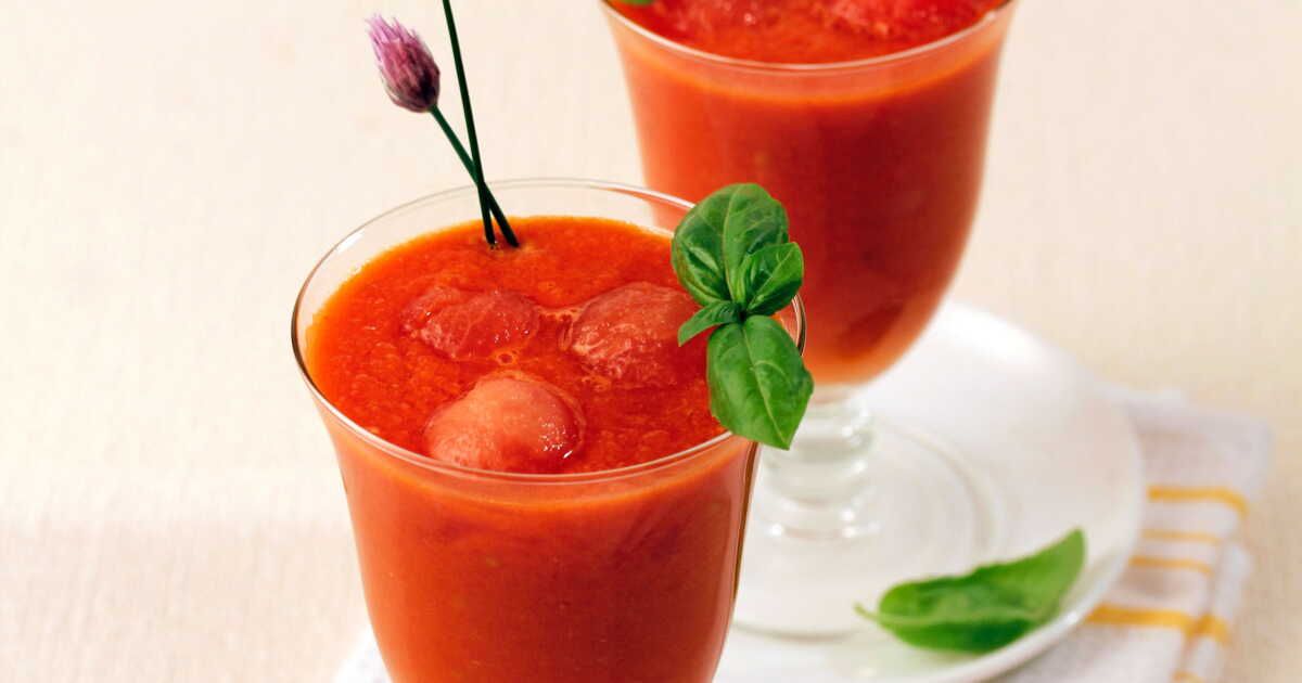 Un gaspacho tomate-pastèque pour faire face à la chaleur estivale