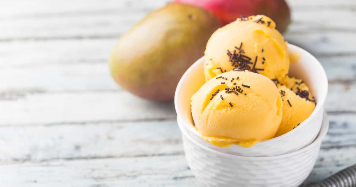 Sorbet mangue-coco : la recette sans sorbetière et sans lactose