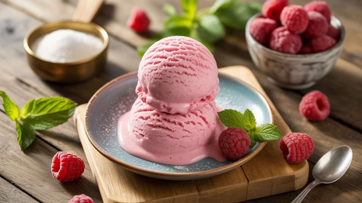 Réalisez une glace à la framboise en un clin d'œil avec seulement 3 ingrédients
