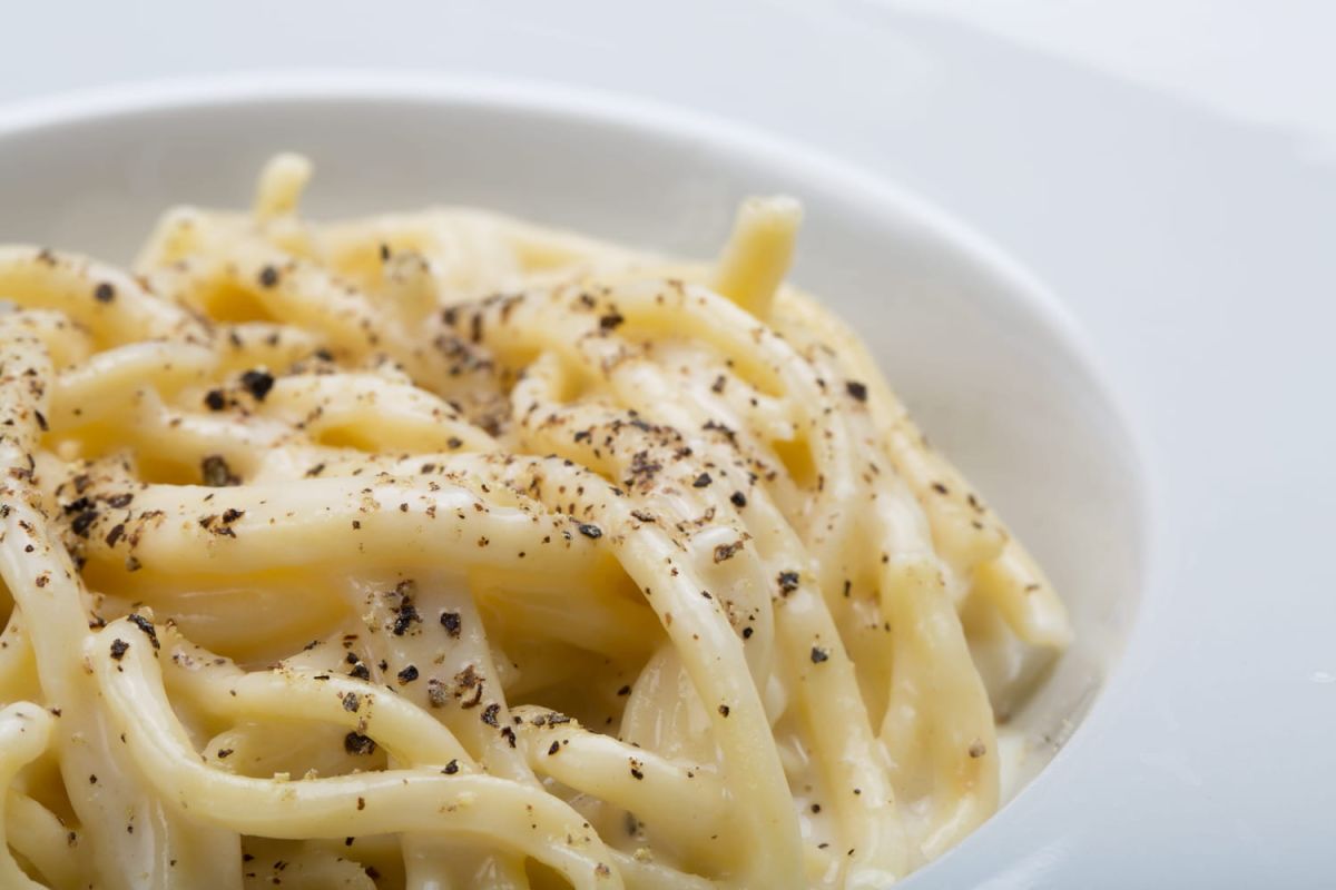 Les pâtes "cacio e pepe" de Guillaume Sanchez