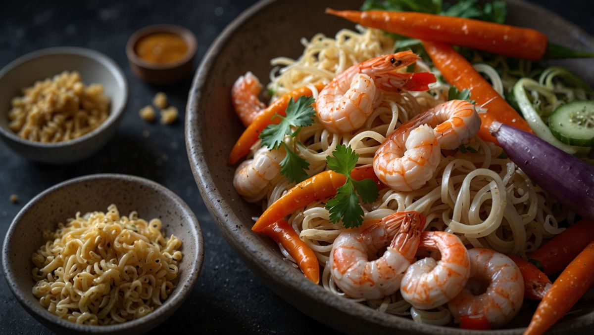 Sauté de nouilles aux crevettes : une escapade culinaire rapide
