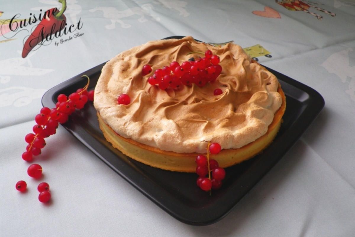 Tarte aux groseilles meringuée