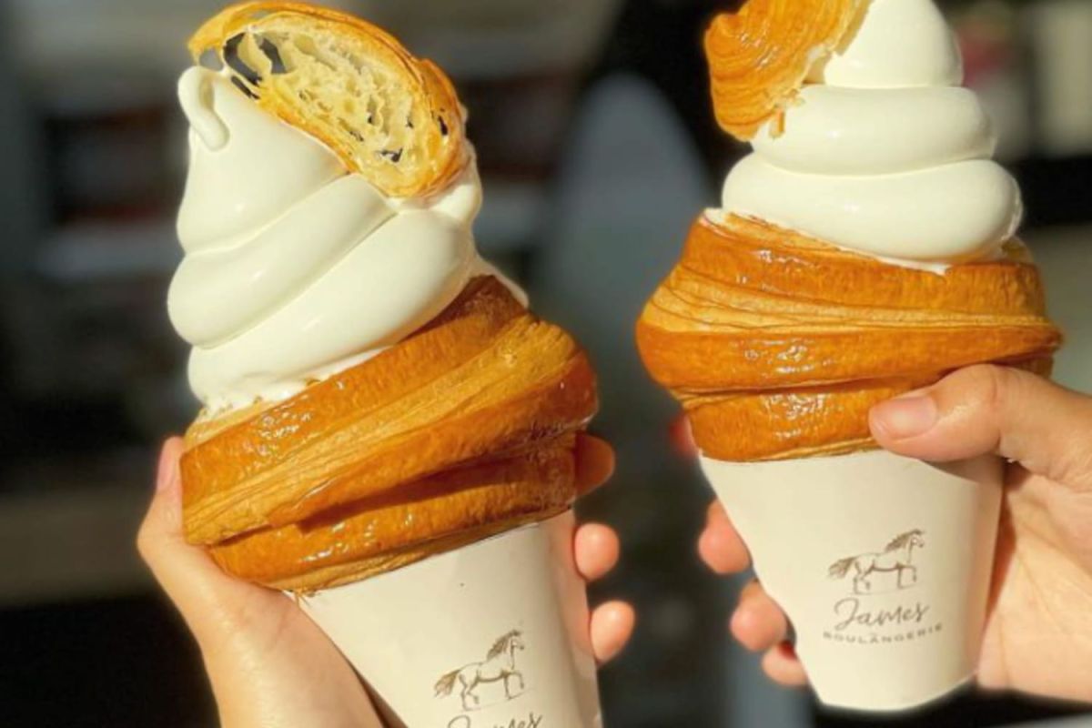 La nouvelle tendance gourmande : la glace dans un cornet de croissant