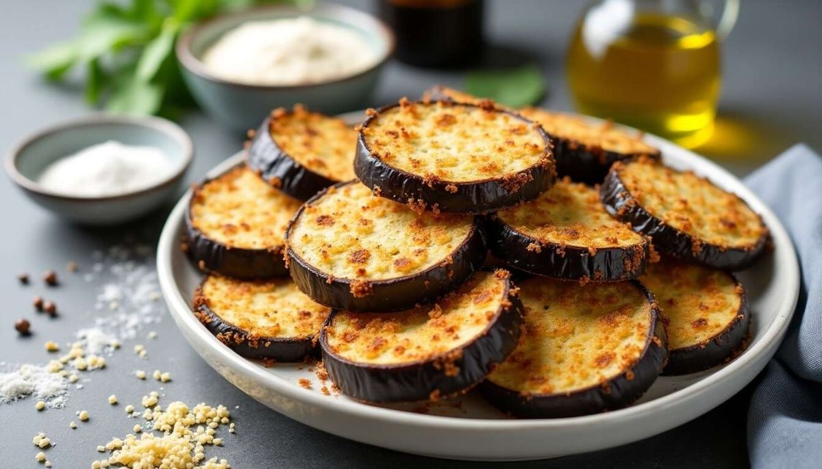 Aubergine panée à l'Airfryer : croustillante et légère
